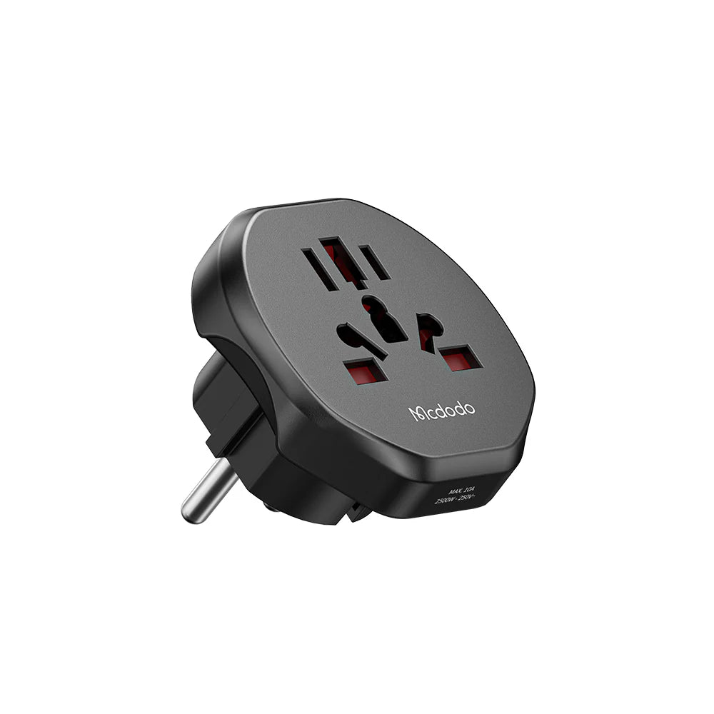 Mcdodo Universal Travel Adapter EU Plug Power in 150 & Countries - Black Mcdodo Universal Travel Adapter EU Plug Power in 150 & Countries - Black
