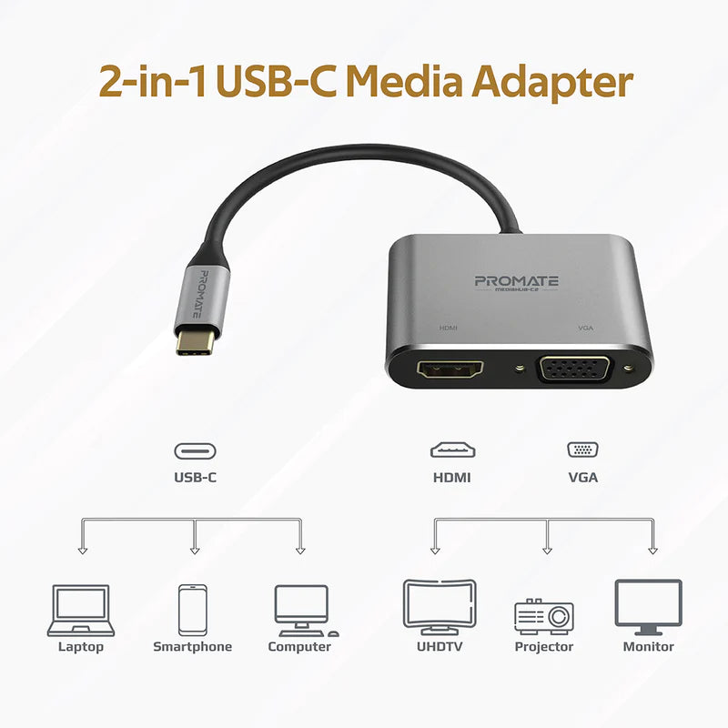 PROMATE High Definition USB-C Display Adapter