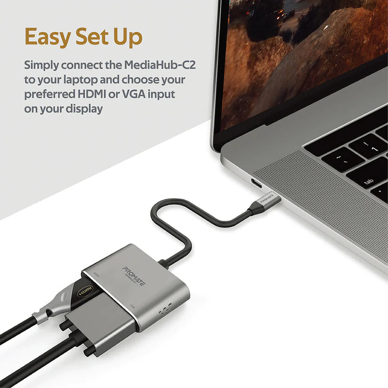 PROMATE High Definition USB-C Display Adapter