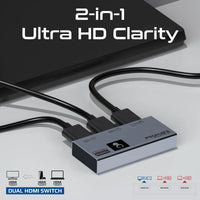 مقسم HDMI 2 منافذ 8K Promate MediaSwitch-2T
