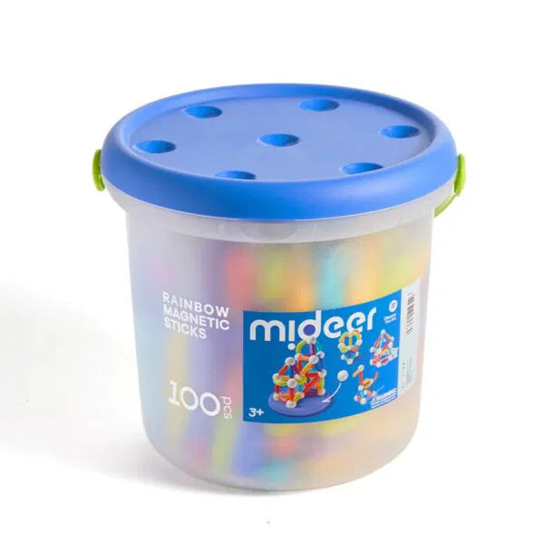 Mideer مكعبات مغناطيسية قوس قزح – 100 قطعة للأطفال