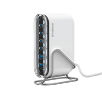 Momax 1 Charge Flow & 6 Port GaN Charger 120W - White