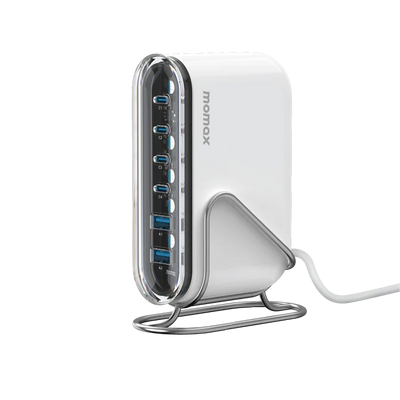 Momax 1 Charge Flow & 6 Port GaN Charger 120W - White