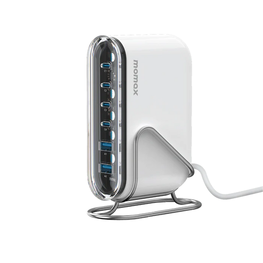 Momax 1 Charge Flow & 6 Port GaN Charger 120W - White