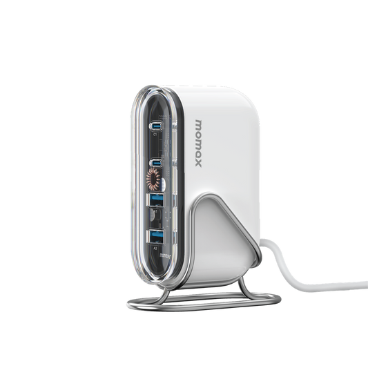 Momax Flow PD 80W Charger 4 Ports Powerful & Compact - Gray