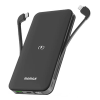 Momax Q.Power TOUCH 2 Wireless Power Bank 10000mAh - Black
