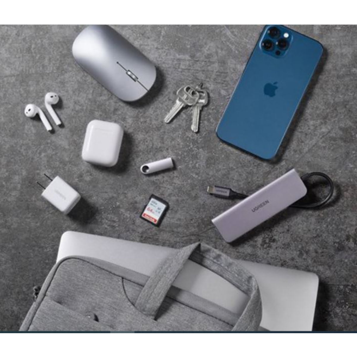 يوجرين – حقيبة لاب توب 14 "-14.9" - رمادي