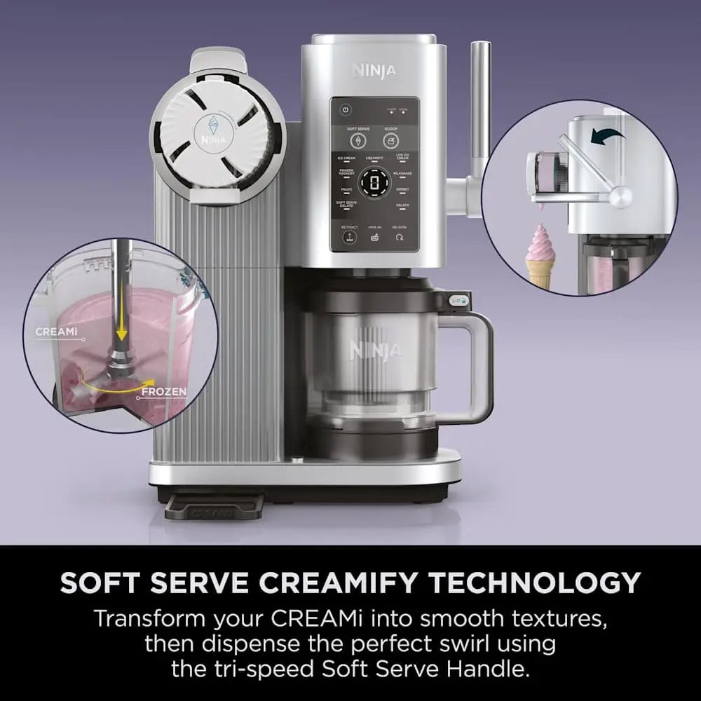 Ninja CREAMi Swirl NC701UK 13-in-1 Ice Cream & Soft Serve Maker