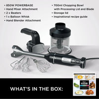 Ninja Foodi 3-in-1 Hand Blender, Mixer & Chopper CI100ME – 850W