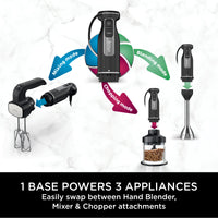 Ninja Foodi 3-in-1 Hand Blender, Mixer & Chopper CI100ME – 850W