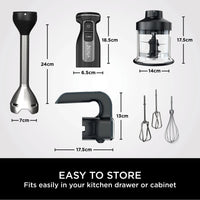 Ninja Foodi 3-in-1 Hand Blender, Mixer & Chopper CI100ME – 850W