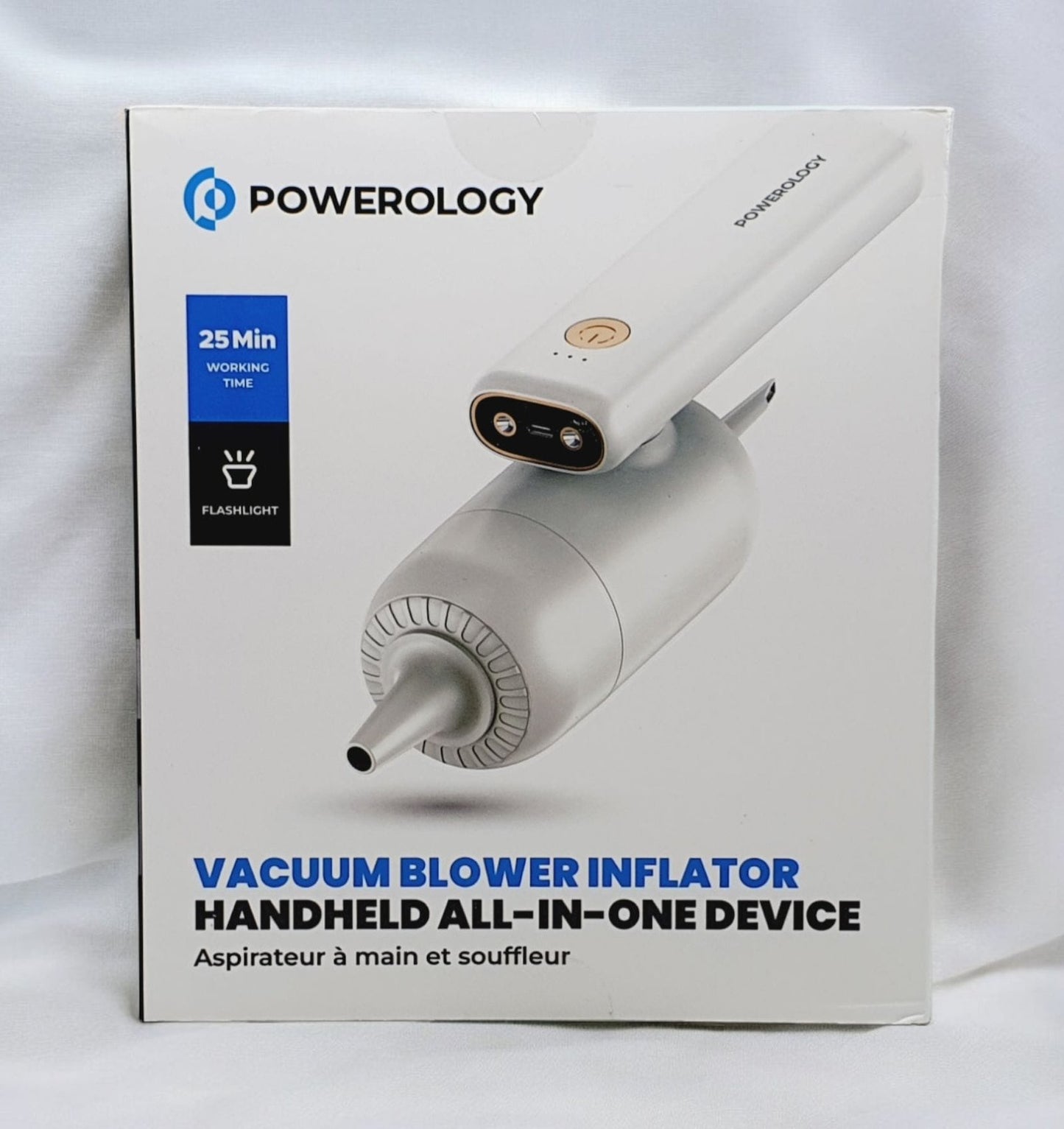 Powerology 4-in-1 Handheld Vacuum & Blower – White