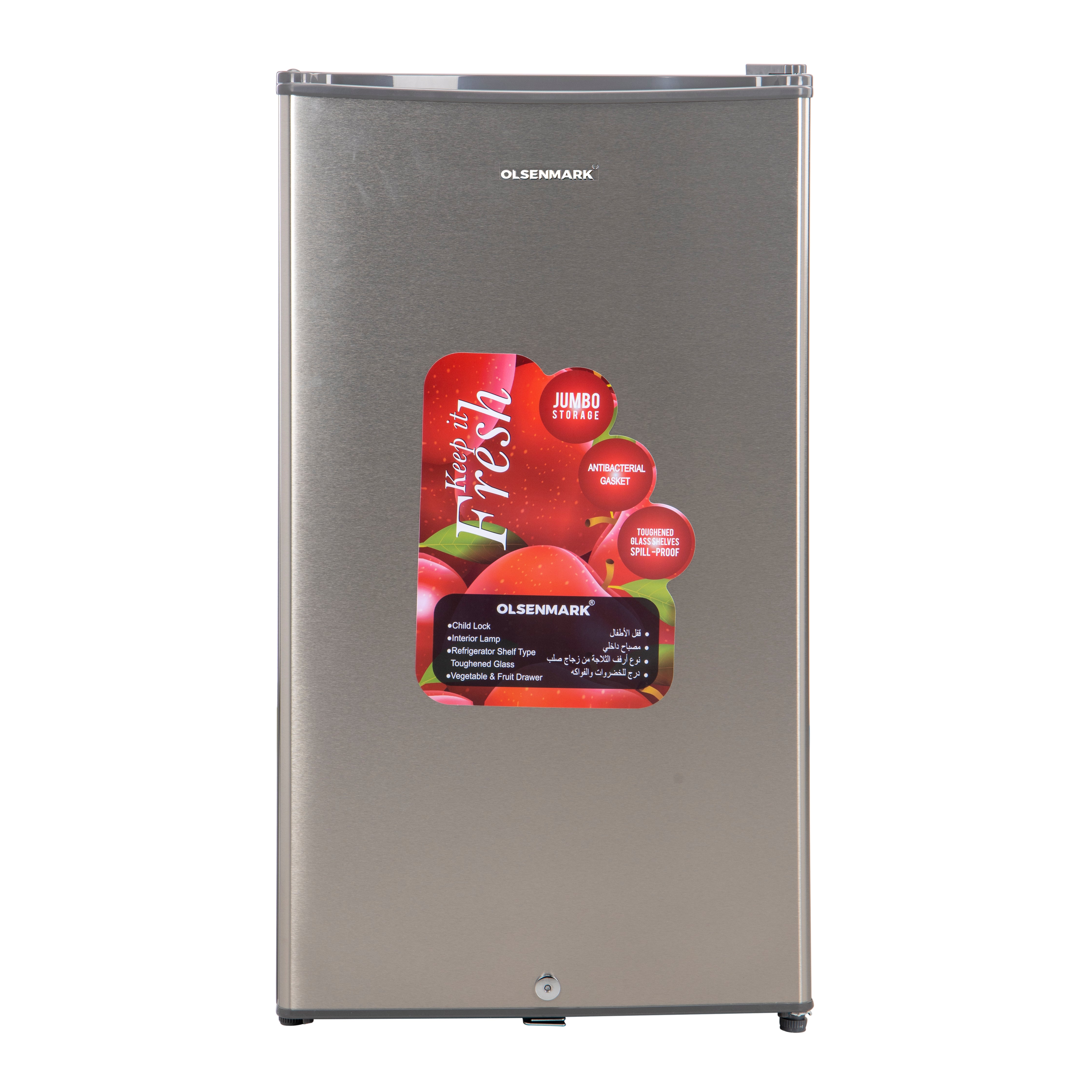 Olsenmark 110L Single Door Mini Bar Refrigerator Portable