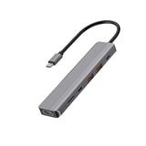 Powerology 6 in 1 Slim 4K HDMI USB-C Hub PD 100W