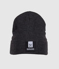 قبعة Beanie رمادية مع شعار مطرز – PATCH BEANIE