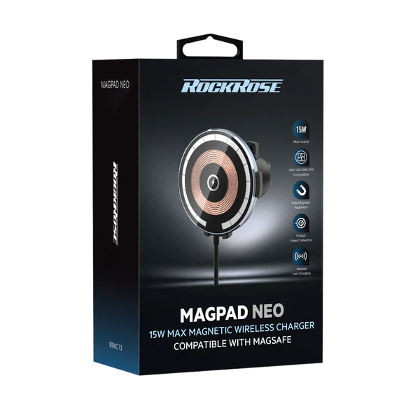 RockRose MagPad Neo MagSafe Wireless Charger 15W Black