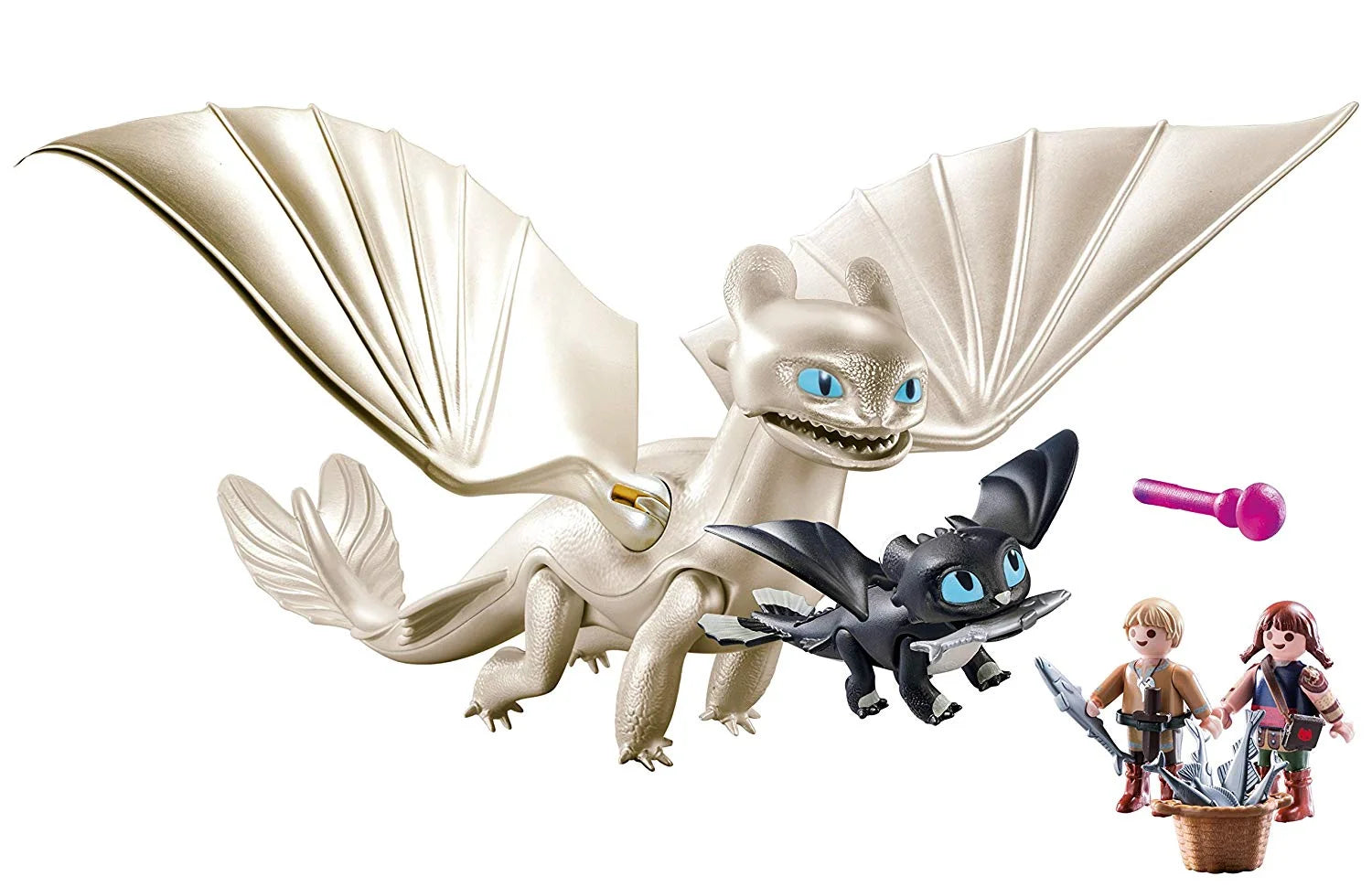 Playmobil Dragons Light Fury with Baby Dragons & Kids Playmobil Dragons Light Fury with Baby Dragons & Kids