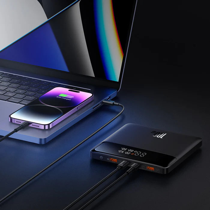 باور بانك باسيوس بسعة 20000 مللي أمبير في الساعة وقوة 100 وات مع شاشة رقمية عالية الدقة