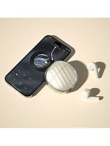 WiWU Wireless Bluetooth Earbuds T16 Jade TWS EAN Earphone with Charging Case Stero sound Headphone (Ivory)