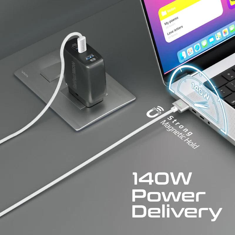 PROMATE MagCord 140PD 140W USB C to MagSafe 3 Charging Cable 