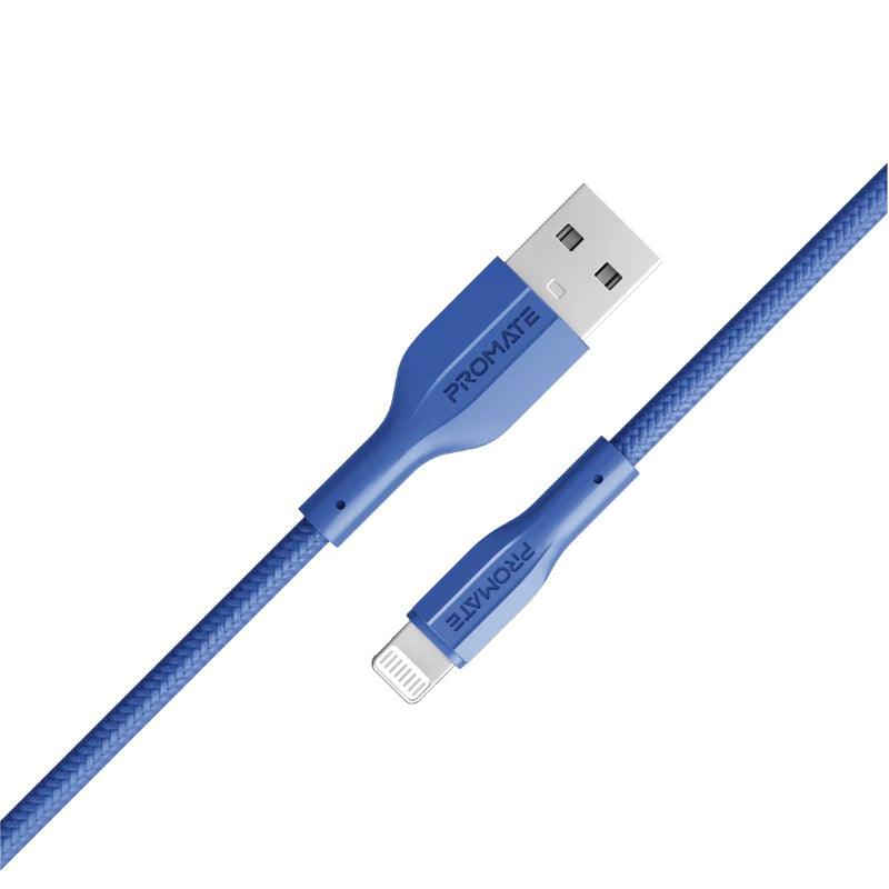 PROMATE XCord Ai Durable Fast Charging Cable for Apple Devices - Blue