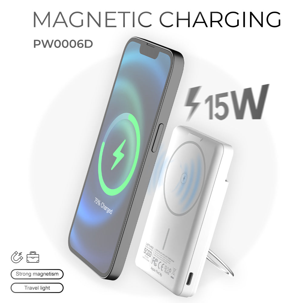 Leneys PW0006D MagSafe Power Bank – 15W/20W Charging Leneys PW0006D MagSafe Power Bank – 15W/20W Charging