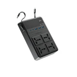 مشترك كهرباء Powerology 2500W بـ4 منافذ وكوابل مدمجة