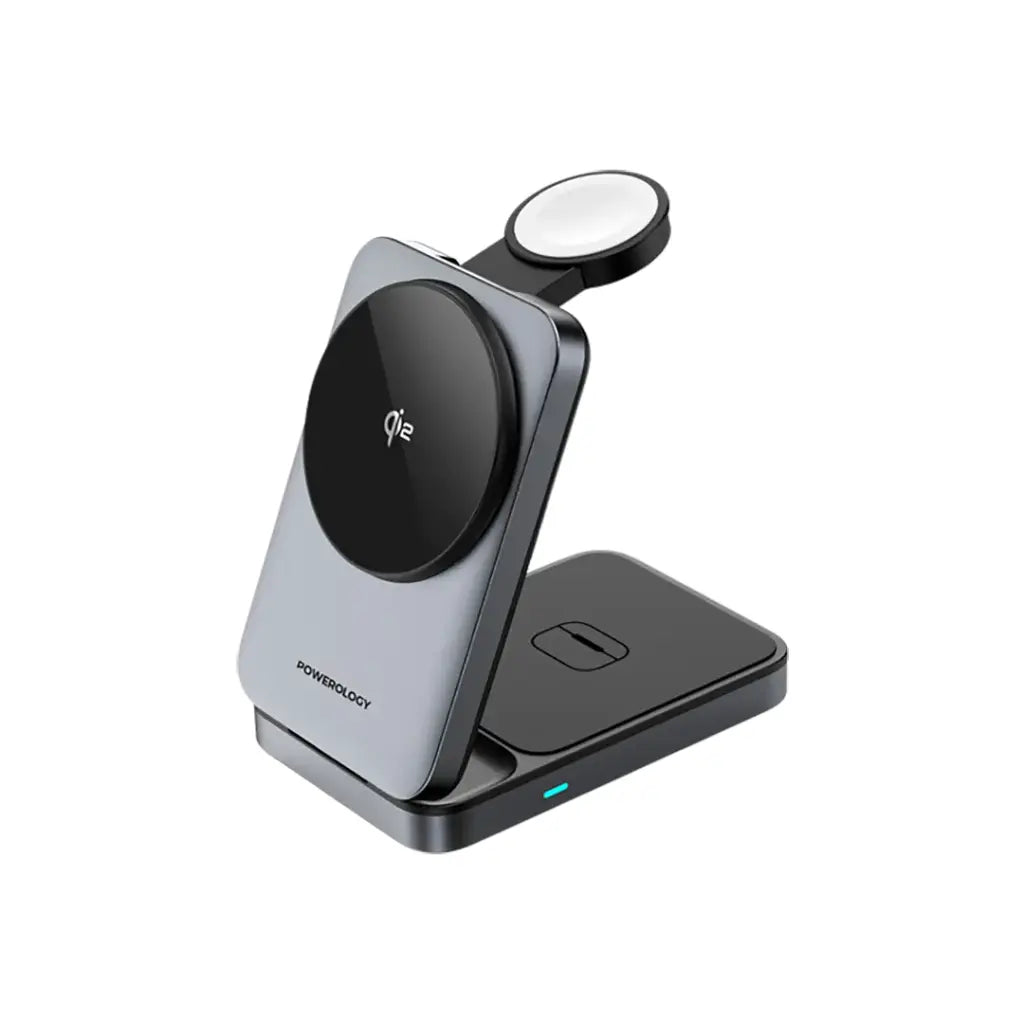Powerology Qi2 Multi-Device Fast Charging Hub – Black Powerology Qi2 Multi-Device Fast Charging Hub – Black