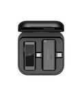 Powerology MFI Dual Connector Wireless Lavalier Microphone – Black