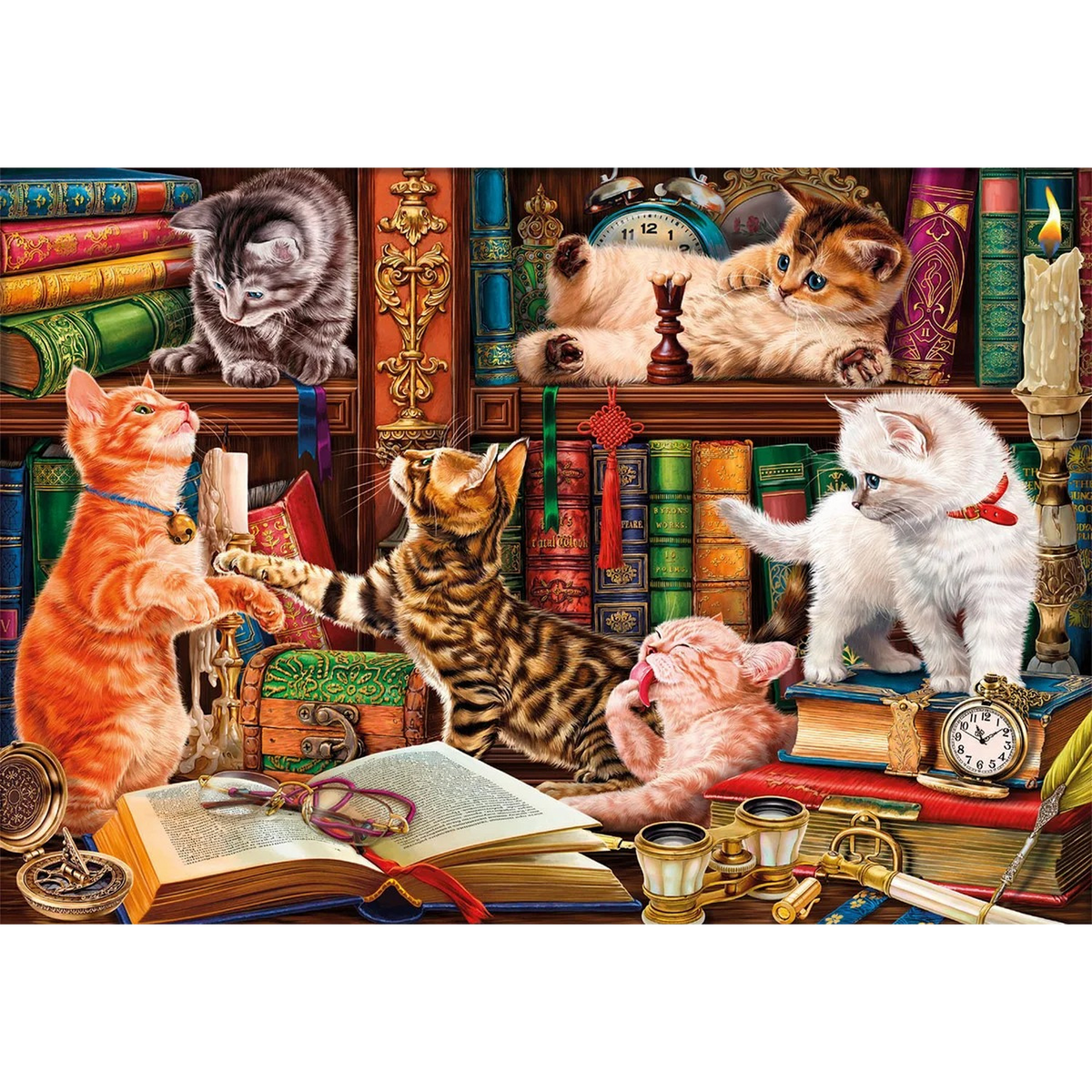 Clementoni Curious Whiskers 2026 Compa Jigsaw Puzzle – 1000 Pieces