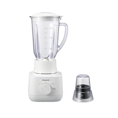 Panasonic MX-EX1081 Blender | 450W | 1.35L Glass Jar | PowerBlade | 2 Dry Mills | White