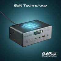 Promate PowerBrix-160W GaN PD 3.1 Charging Station with Quad AC Sockets - EU