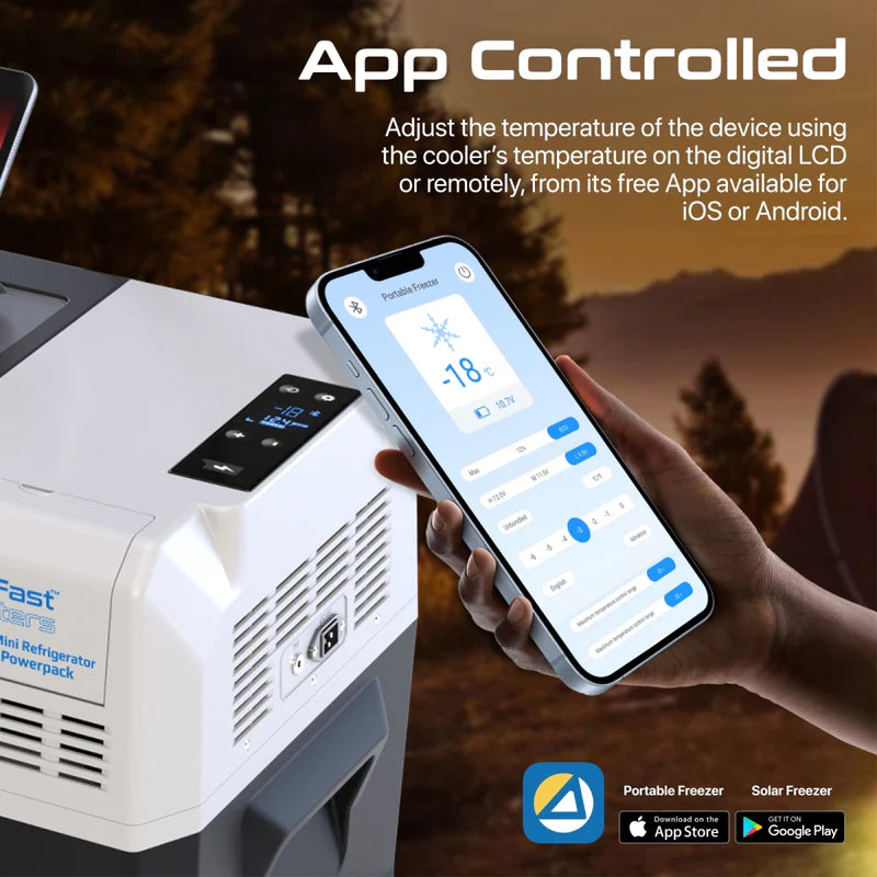 Promate PowerCooler-40 CoolFast™ 40 Liters Portable Outdoor Mini Refrigerator with 52000mAh Powerpack