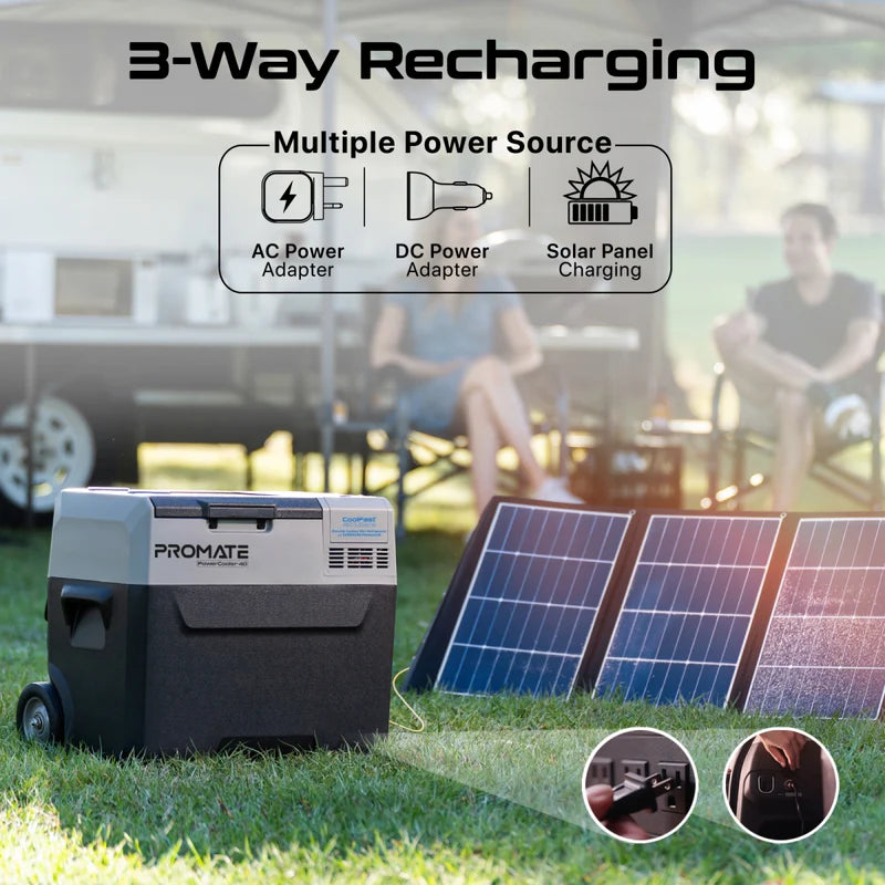 Promate PowerCooler-40 CoolFast™ 40 Liters Portable Outdoor Mini Refrigerator with 52000mAh Powerpack