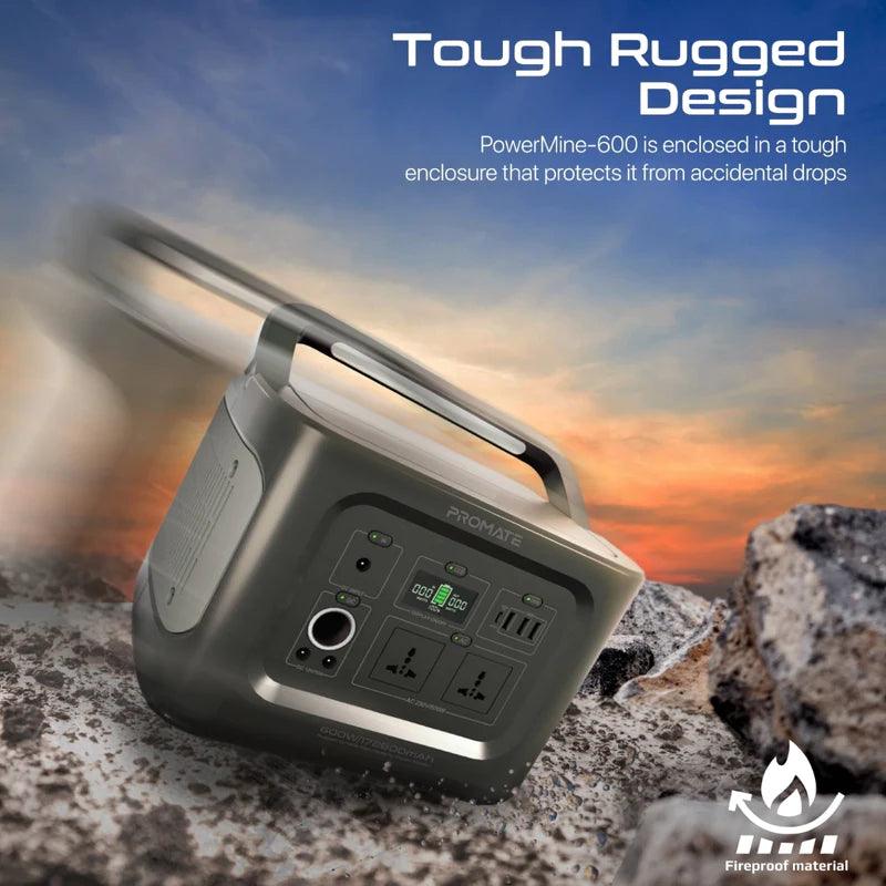 PROMATE PowerMine-600W 172800mAh Rugged Durable High-Capacity Power Station