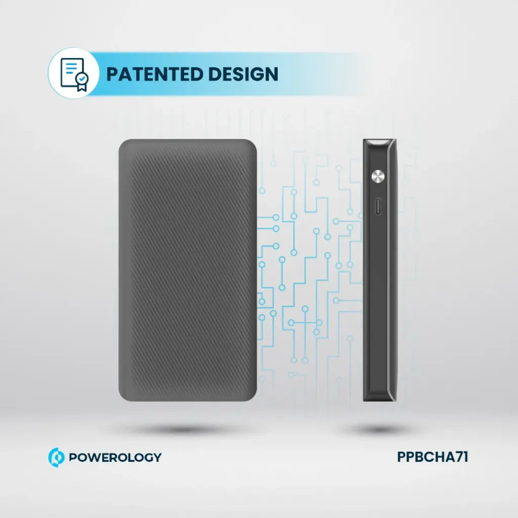 Powerology 10000mAh Retractable Cable Power Bank – 22W Powerology 10000mAh Retractable Cable Power Bank – 22W
