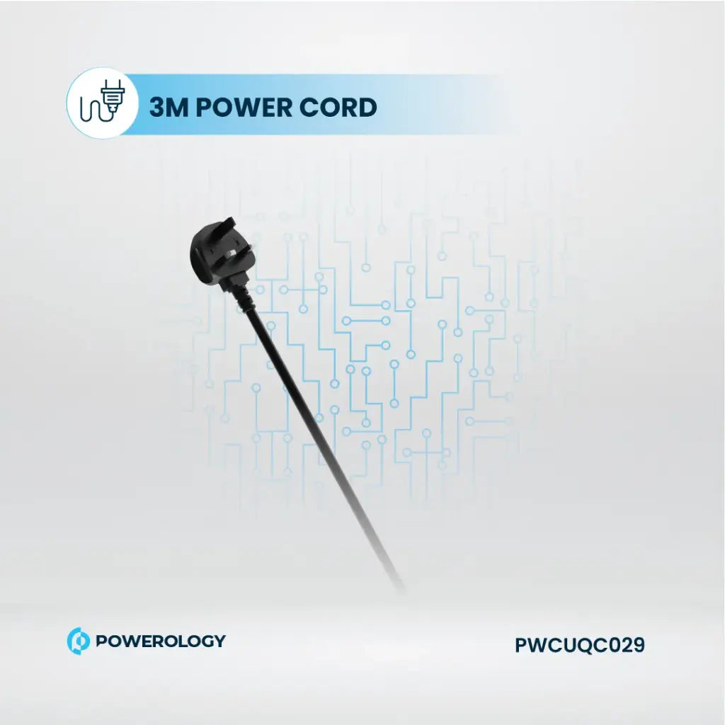 Powerology 2500W Power Strip with 4 AC Ports & Retractable Cables Powerology 2500W Power Strip with 4 AC Ports & Retractable Cables