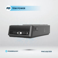 مشترك كهرباء Powerology 2500W بـ4 منافذ وكوابل مدمجة