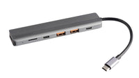 Powerology 6 in 1 Slim 4K HDMI USB-C Hub PD 100W