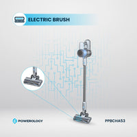 Powerology Cordless Stick Vacuum – Detachable Battery – Dark Grey