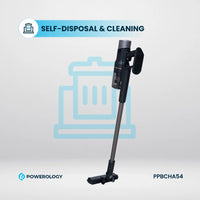 Powerology Cordless Vacuum with Auto Disposal & Charging – Black