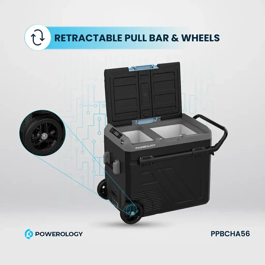 Powerology Dual Compartment Smart Fridge & Freezer 60Lattery Powerology Dual Compartment Smart Fridge & Freezer 60Lattery