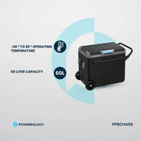 Powerology Dual Compartment Smart Fridge & Freezer 60Lattery