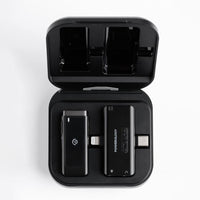 Powerology MFI Dual Connector Wireless Lavalier Microphone – Black