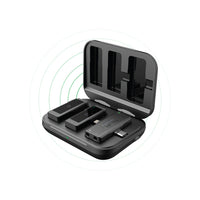 Powerology MFI Dual Connector Wireless Lavalier Microphone x2 Mic 2000mAh – Black
