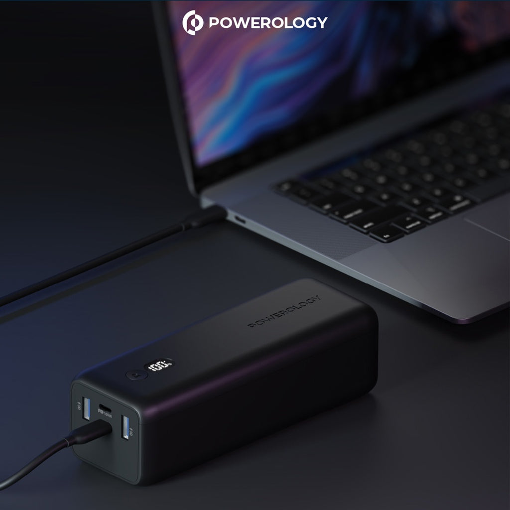 Powerology Onyx 30000mAh Dual USB-C Fast Power Bank Powerology Onyx 30000mAh Dual USB-C Fast Power Bank