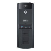Powerology 500W Car Inverter with Dual USB-C & AC Output
