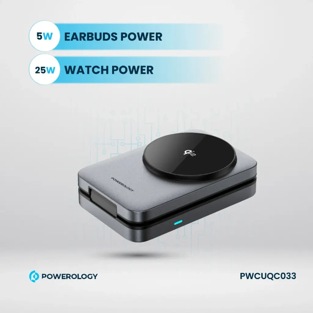 Powerology Qi2 Multi-Device Fast Charging Hub – Black Powerology Qi2 Multi-Device Fast Charging Hub – Black