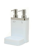 Primanova Double Soap Dispenser with Sponge Dish – White
