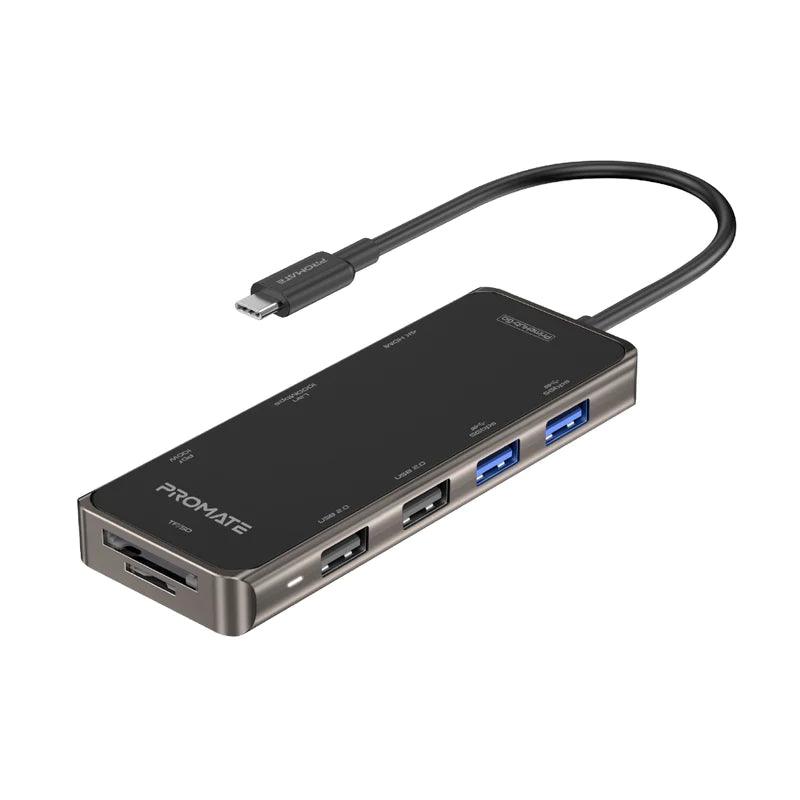 PROMATE PrimeHub-Go Compact Multiport USB-C Hub with 100W Power Delivery